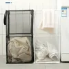 Tvättväskor fällbar korgarrangör för smutsiga kläder badrum andas mesh förvaringspåse stor kapacitet hängande