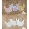 Bibs Burp Tissu 1 morceau de coton pur brodé Baby Baby Bib Baby Bib Girl Saliva serviette nouveau-née NOUVEAU NOURROPE