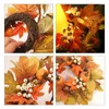 Dekoracyjne kwiaty Wystrój stolika sztuczna piana sztuczna sztuczne liście wiszące wieńce na Święto Dziękczynienia żółte liść dyniowe Dekoacje