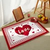 Tapijten ornament voor voordeur jykcul valentijnsdag hart deurmatte liefde decoratieve vloer ingang rubber mat decor ledbar planken muur