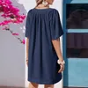 Lässige Kleider Frauen Boho Kleid lose verstellbare Träger Bib Maxi Mode und einfache Kleidung für weiblich