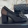 2024 Slingbacks Camellia Sandal Toes Slip on Mary Jane Chaussures 1,5 cm