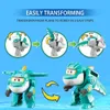 Super Wings S6 tino 2 cale mini przekształcający anime deformacja deformacji Robot Figury Transformacja dla dzieci Prezenty 240508