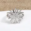 Desginer David Yurma Armband smycken Flower Elektropläterad full imitation Diamond Star Light Luxury Style Accessory Ring for Women