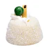 Decorative Flowers Q6PE Small Cake Decor Artificial Wowotou Prop For Kitchen And Bakery