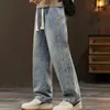 Men's Jeans Pant Pants Autumn Daily Fit Holiday Male Non Stretch Regular Sizes Solid Color Spring Summer Vacation