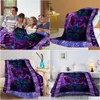 Blankets Butterfly Throw Blanket Purple And Blue Design For Kids Adts Cozy Couch Sofa Bed Living Room 230923 Drop Delivery Home Garden Dhica