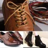 Parti di scarpe 1PAIR Round Laces Scarpe per stivali unisex Shoelaces Shoelace in pelle impermeabile in cerata di cotone per corde