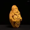 Figurine decorative boxwood 6 cm 8 cm ricchezza dio scultura in legno intaglio fortunato pendente di buddha statue decorazioni per la casa