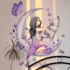 Purple hawthorn girl moon wolf wall sticker for children's room bedroom decoration self-adhesive wholesale wall sticker