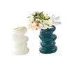 Vases Plastic Corean Spiral Vase Creative Unique Hydroponic Flowerpot Dining Table Plantes Bouteille minimalisme Nordic Style Rose Pot