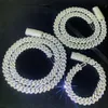 Мода Iced Miami Кубинская цепь vvs moissanite хип -хоп украшения 8 мм 10 мм на заказ ожерелье