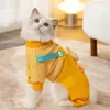Vêtements de chien automne hiver kawaii dessin animé 3d poulet conception de suspension pantalon chats chiens extérieur vêtements chauds