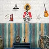 壁紙リビングルーム用のヴィンテージウォールペーパーステッカーホーム改善ロールデカール装飾皮とスティックの壁紙