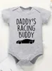 Rompers Dads racing partner baby Onesie summer O-neck short sleeved baby boy clothing simple and comfortable cotton cheap baby clothingL2405