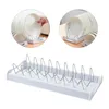 Kitchen Storage Plate Drying Rack Stainless Steel Space Saving Organizer Dinner Holder For Home Drawers Cabinet Cupboard