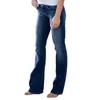 Jeans pour femmes bouton Femmes hauts hauts de poche élastique pantalon pantalon denim mince dames fashion stretch-piced