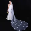Wedding Hair Jewelry V202 Long Bridal Veils for a Fairy Tale Look Romantic Cathedral Length Wedding Veil with 3D Flower Beads Wedding Dress Accessori