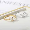 Anelli di nozze 2021 Trend Womens Ring Crystal Butterfly Finger Coppia semplice appositamente progettata per regali di compleanno Gioielli Q240511