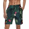 Herrshorts badkläder underbara tropiska blommiga brädor sommar hawaii blommor avslappnad korta byxor sportkläder bekväma strandstammar