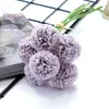 Decorative Flowers 27cm 6 Sticks/Bouquet Mini Hydrangea Artificial El Window Wedding Pography Props Flower Accessories