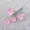 Flores decorativas Galsang-Single Stem Flocking Calliopsis Artificial Flower Fake Home Decoration Ornamental