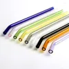 Drinking Straws Reusable Glass Set With Cleaner Brush Multi-Color Eco Friendly Milk Drinkware Bar Party Accessories