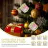 Decorative Figurines 6 Pcs Lights Mini Plastic Drum Christmas Decors Xmas Party Hanging Tree Pendants