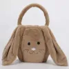 Sac en peluche cadeau Bunny sacs à main paniers en fausse fourrure lapin de Pâques fourre-tout