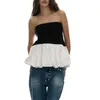 Jupes Femmes y2k Ruffle bulle haute taille mignonne mini jupe en couches adolescentes plissées gonflé un ballon doublé court