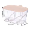 Bouteilles de rangement Cuisine Spices Sugar Condiment Conteneur en plastique Corps transparent Corps Transparent 3 slots Salt Assaisonnement rose