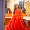 Little Miss Pageant Dress for Teens Juniors Toddlers Infant 2021 Long-Sleeve Orange Chiffon Long Girls Prom Gown Formal Party rosie Zip 235A