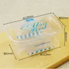 Kubki jednorazowe słomki 50pcs Net Red Melaleuca Cake Box Plastikowe opakowanie żywność Ochrony lunchu Szyfonowy Pudding Snack