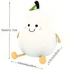 Creative Mini Cute Cartoon Pear Shaped Pat Light Bedroom Lamp Soft Silicone Rechargeable Night Light for Kids 240507