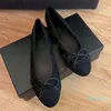 Designerska sukienka buty Paris Women Balet Flats Buty skórzane poślizg okrągłe palce damskie mokasyny