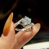 DWJ Brilliant 051Ct Diamond Ruit Luxury Classic Twisted Rings for Women 925 Sterling Silver Wedding Ring Jewelry 240428