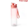 Bottiglie d'acqua sportive colorate fai da te fai -da -te personalizzato di sicurezza portatile opaco pc plastica da bere da 700 ml tazza di nascita regalo personalizza 240507