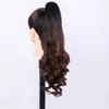 Party Wig Gradient Couleur Femmes Fermies Burly avec de grandes vagues Invisible Grip Style High Ponytail Traid