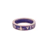 Marca Westwoods esmalte o anel de letra é simples e elegante, com anéis de casal multicoloridos unhas de cabelo liso