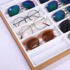 Decorative Plates Glasses Store Counter Solid Wood Shelf Props Display Box Decoration Tray Sunglasses Storage