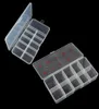 Nagelkonstutrustning 1 PC Clear False Nails tom förvaringsfodral Fake Plastic Container Gems Stones Strass Display Tips Box TA0738092723