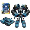 Detektywi galaxy Tobot Transformation Car to Robot Toy Korea Cartoon Brothers Anime Tobot Deformation Tank Toys Prezent 240512