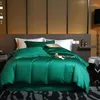 Bettwäsche -Sets Feste Farbe 4/5/7pcs Duvet Cover Set Luxus 1000 tc ägyptische Baumwolle weiche seidige Bettblech Kissenbezüge Bettdecke Tröster