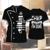 Koch Shirt Herren T-Shirts 3D Funny Print Men Kleidung O-Neck übergroß