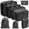 Sacs de rangement Cubes d'emballage pour voyager 8pcs Set Organisateur pliable Organisateur de valise Luggage Luggage