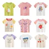 T-Shirts 2023 Sommer Kurzarm T-Shirts für Mädchen bedrucktes Brief Baby Girl Tops 2-8 Jahre Kinder Mädchen T-Shirts Kinderkleidung Kleidung T240509