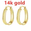 Dangle Earrings Pretty 14K Solid Yellow Gold Filled Hoop Style Womens Jewelry Length Approx 30mm Width 19mm