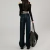 Dames jeans vintage hoge taille opeenvolgende mode y2k wide been broek vrouwen 2024 bodems casual broek Harajuku pantalon femme