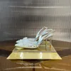 Невеста сандалий каблуки сандалии Золушка Слинг -обрачный насос с хрустальным украшенным сексуальным кружевом с закрытыми пальцами пальцами пальца