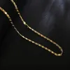 Подвесные ожерелья 40-75 см 18K золотой шарм 2 мм.